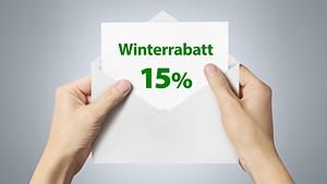 Rabattgutschein für ein Fotoshooting 15% Rabattgutschein in einem Umschlag
