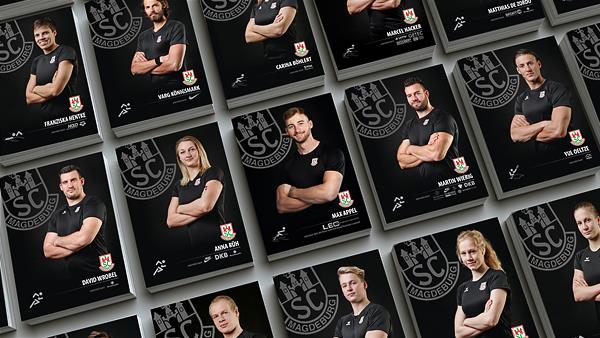Mediengestaltung für den SC Magdeburg ein paar Autogrammkarten für den SC Magdeburg