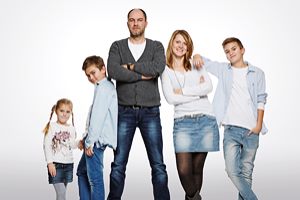 Familie mit 3 Kindern