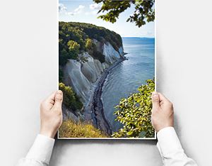 Express-Druck Poster in der Hand