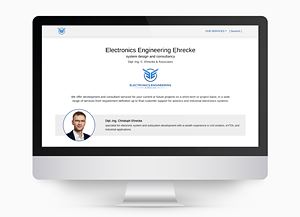 Webdesign für Electronics-Engineering-Ehrecke Screenshot der neuen Internetseite