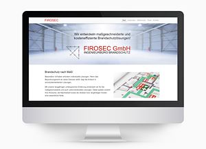 Webdesign für FIROSEC GmbH neue Internetseite von FIROSEC GmbH