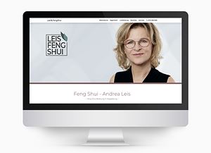 Webdesign für Leis-Fengshui Screenshot der Internetseite von Leis-FengShui