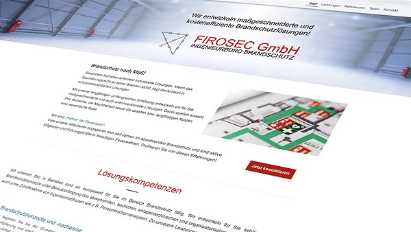 Webdesign OnePage-Beispielseite Auschnitt einer Internetseite